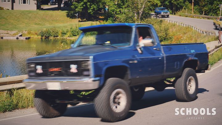 Blue lifted GMC